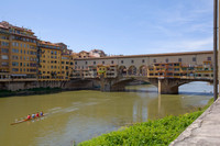 Ponte Vecchio and rowers